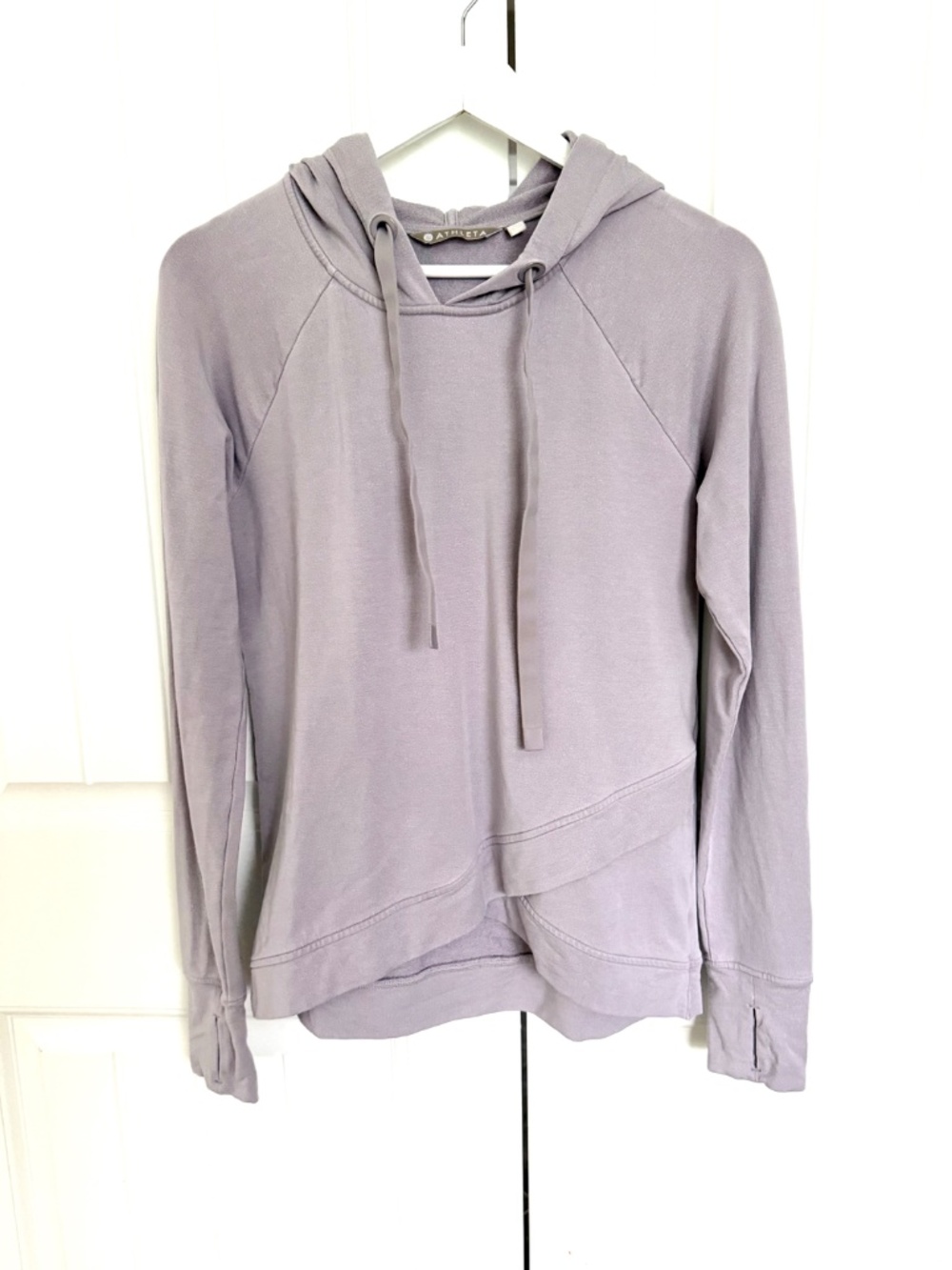 Athleta Light Purple Tencel Modal Pullover Hoodie Size S